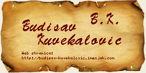 Budisav Kuvekalović vizit kartica